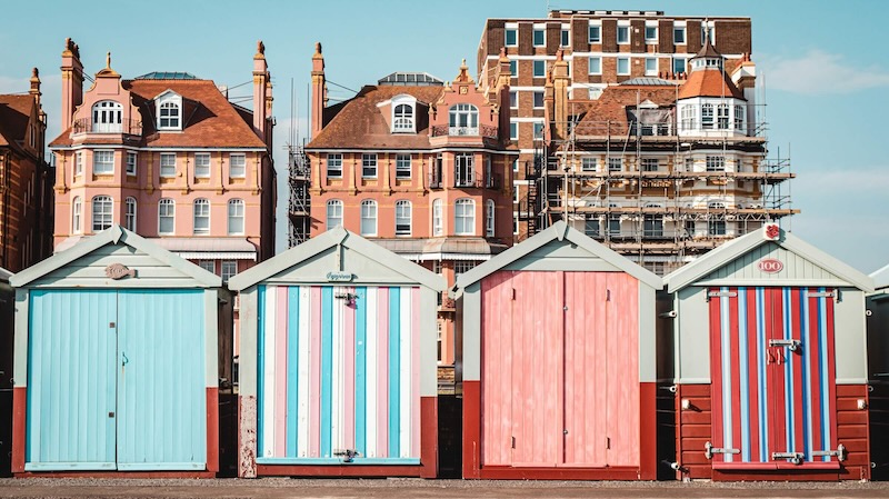 Beach huts on Brighton seafront